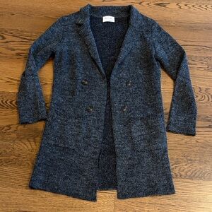 Active USA Women's Charcoal Double-Breasted Cardigan